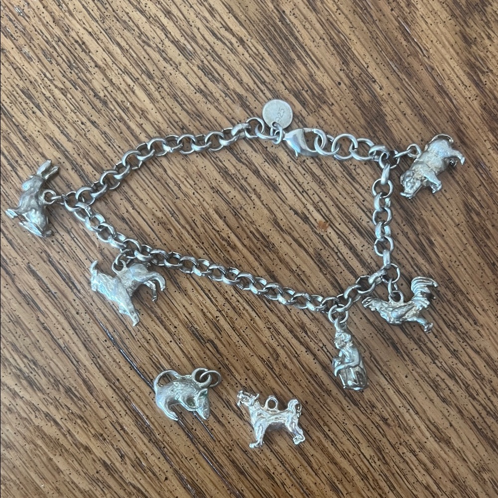Silver Animal Charm Bracelet